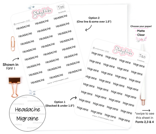 Migraine/Headache Script